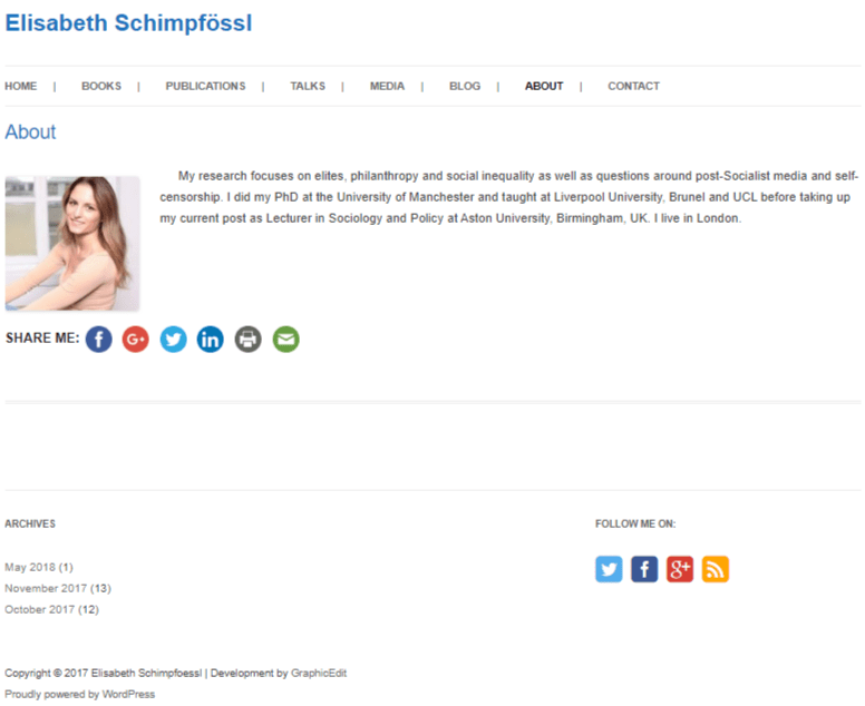 Web page for Elisabeth Schimpfössl